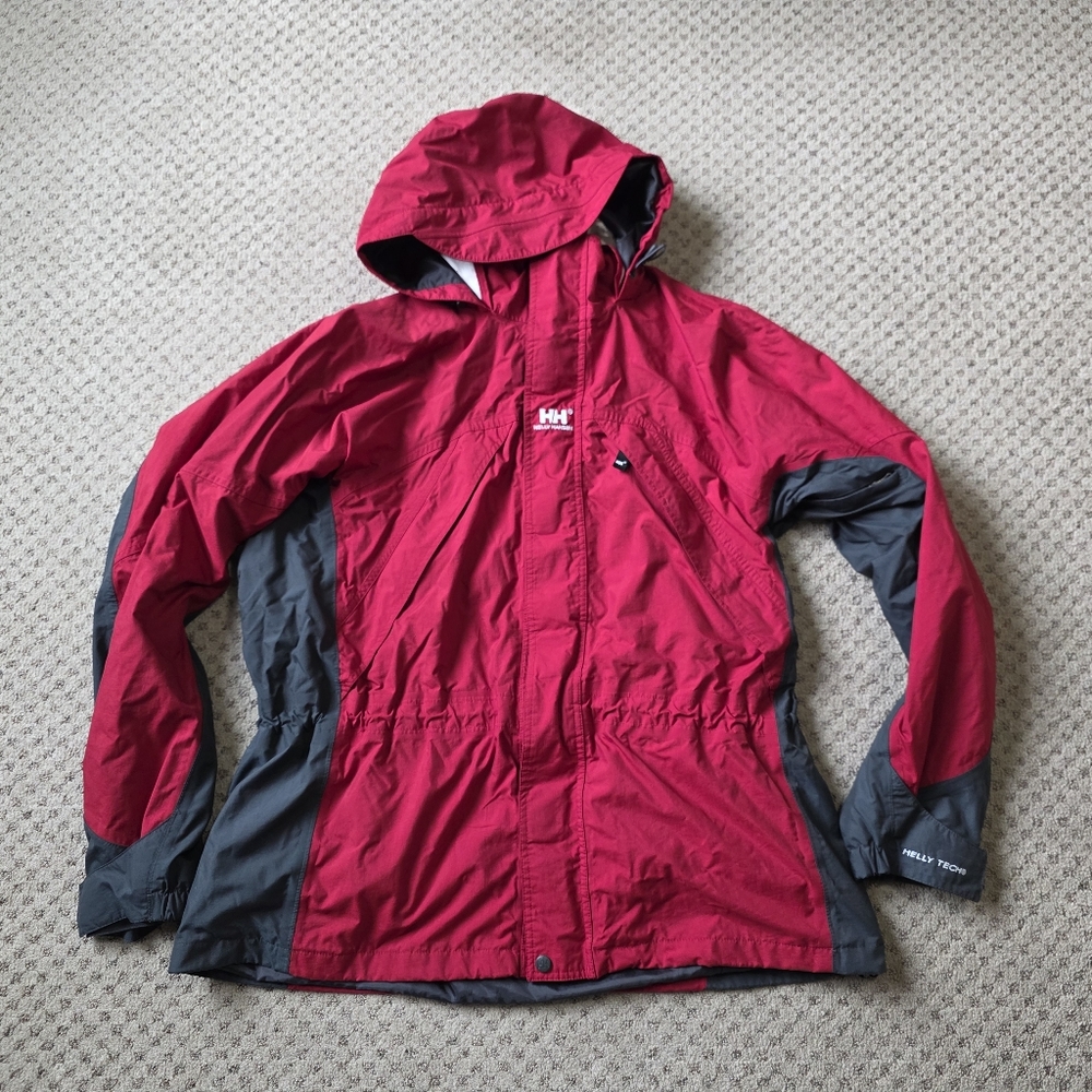 Helly Hansen Red and Gray Waterproof Jacket